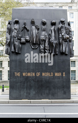 Memorial to the Women of World War II, Whitehall, London, South England, England, United Kingdom, Europe Stock Photo