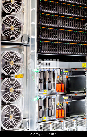 Server, data archive, Bladeserver, with fans, produced by IBM, a technology and consulting corporation, CeBIT international Stock Photo