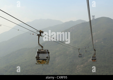 Ngong Ping 360 cable car, Lantau Island, Hong Kong, China, Asia Stock Photo