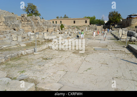 Lechaion Way, Ancient Corinth, Corinth Municipality, Peloponnese region, Greece Stock Photo