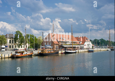 Harbour with sailing ships, Neustadt in Holstein, Schleswig-Holstein, Germany, Europe Stock Photo