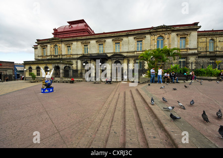 Plaza de la Cultura with the National Theatre, San José, Costa Rica, Central America Stock Photo