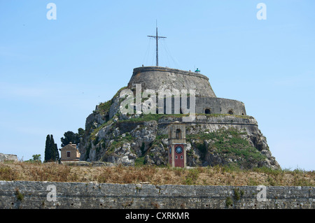 Old Fortress, Corfu Town or Kerkyra, Corfu, Ionian Islands, Greece, Europe Stock Photo