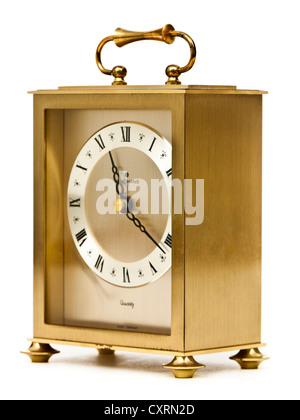 Junghans (West Germany) brass mantel clock Stock Photo