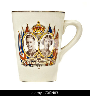 1937 King George VI Coronation souvenir mug Stock Photo