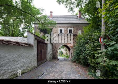 Finstertor gate, youth building works of the German Foundation for Monument Protection, Goerlitz, Upper Lusatia, Lusatia, Saxony Stock Photo