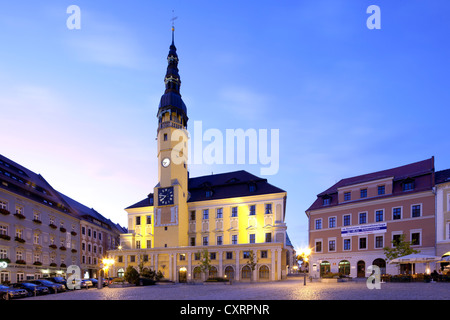 Town hall on Hauptmarkt square, Bautzen, Budysin, Upper Lusatia, Lusatia, Saxony, Germany, Europe, PublicGround Stock Photo