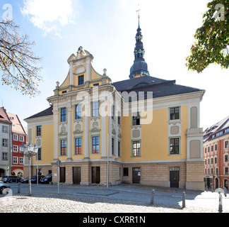 Town Hall on Hauptmarkt square, Bautzen, Budysin, Upper Lusatia, Lusatia, Saxony, Germany, Europe, PublicGround Stock Photo