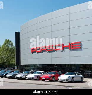 Porsche Centre, Zuffenhausen, Stuttgart, Baden-Wuerttemberg, Germany, Europe Stock Photo