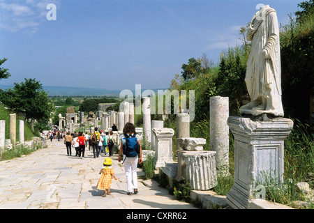 Curetes Street, ancient city of Ephesus, Turkey, Europe, Asia Stock Photo