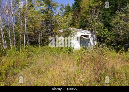 Lyndonville Air Force Station on East Mountain in East Haven, Vermont. The US Air Force built the North Concord Radar Station on top of East Mountain. Stock Photo