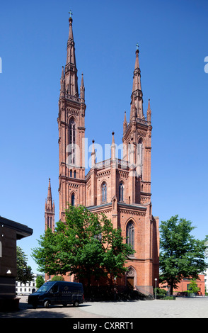 Marktkirche, Market Church or Cathedral of Nassau, Wiesbaden, Hesse, Germany, Europe, PublicGround Stock Photo