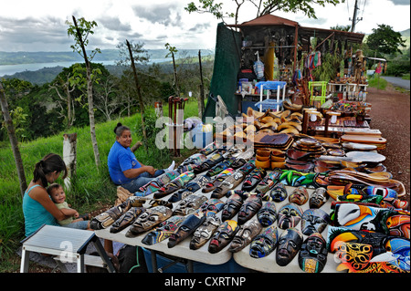 Souvenir stall at Lake Arenal, western end, Alajuela province, Costa Rica, Central America Stock Photo
