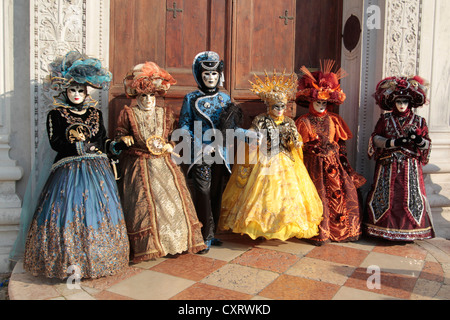 Mask wearers, Carnival in Venice, Italy, Europe Stock Photo