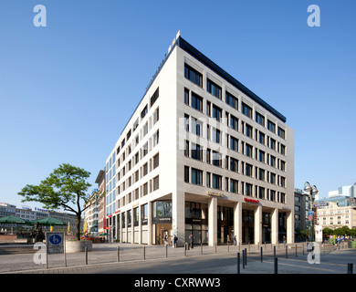 Offices and retail buildings on Rathenauplatz square, Frankfurt am Main, Hesse, Germany, Europe, PublicGround Stock Photo