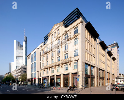 Offices and retail buildings on Rathenauplatz square, Frankfurt am Main, Hesse, Germany, Europe, PublicGround Stock Photo