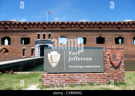 sally port entrance to fort jefferson dry tortugas national park florida keys usa Stock Photo