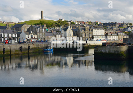 Harbour, pier, town of Macduff, Banffshire, Scotland, United Kingdom, Europe Stock Photo