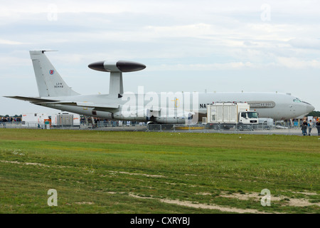 Boeing E-3 Sentry is an airborne early warning and control (AWACS) Stock Photo
