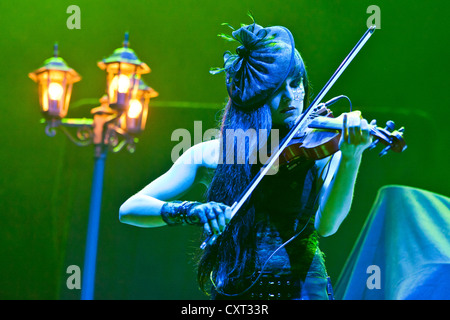 The German pop, rock, classical and gothic string quartet "Eklipse", performing live at the Hallenstadion in Zurich, Switzerland Stock Photo