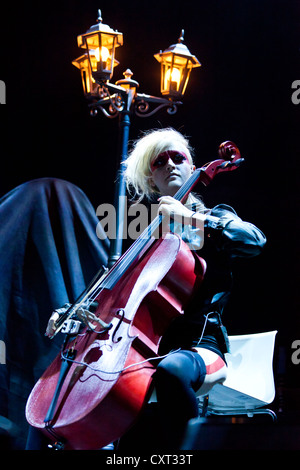 The German pop, rock, classical and gothic string quartet "Eklipse", performing live at the Hallenstadion in Zurich, Switzerland Stock Photo