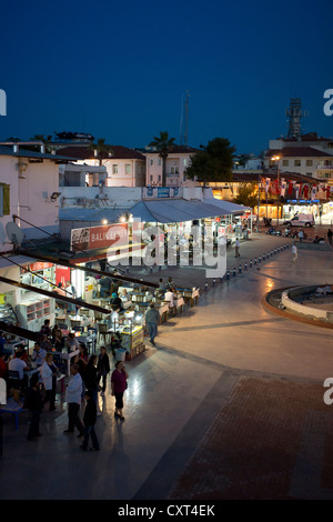 Restaurants in the harbour of Kusadasi, Antalya, Turkey, Asia Stock Photo