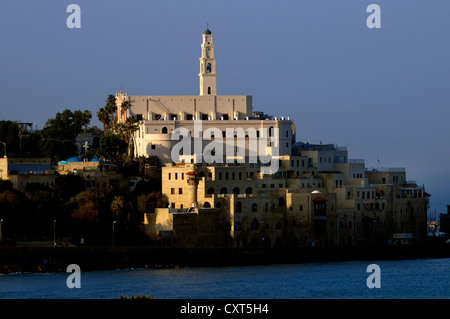 St. Peter's Church in the early morning light, dawn, Jaffa, Tel Aviv, Israel, Middle East Stock Photo