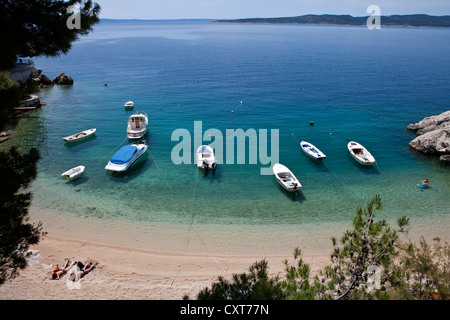 Bay off Podrace, Brela, Makarska Riviera, Dalmatia, Croatia, Europe Stock Photo