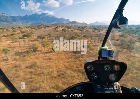 View of the surroundings of Blyde River Canyon from a helicopter, aerial view, Mpumalanga, South Africa, Africa Stock Photo