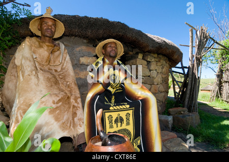 Basotho Cultural Village, Golden Gate national park, Free State Stock ...