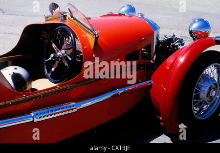 A vintage Morgan race car at the Monterey Historic Car Races Stock Photo
