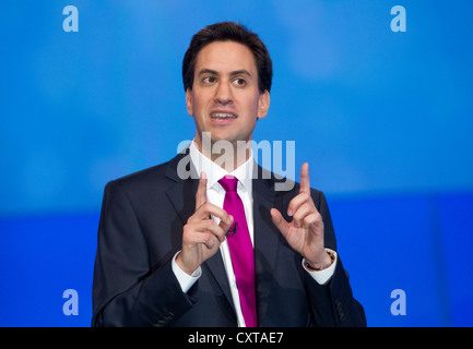 Ed Miliband at the Labour Party conference Stock Photo