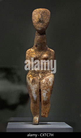 Marble Female Figure Early Cycladic I Precanonical 2800 2700 Greek Greece Stock Photo