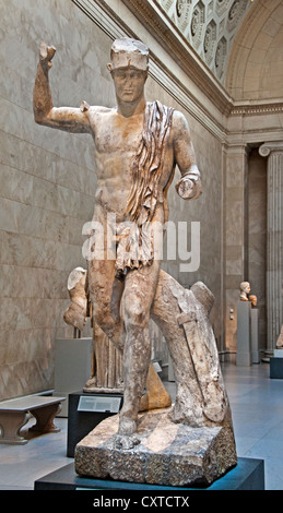 Marble statue of a wounded warrior Mid-Imperial  Antonine A.D. 138–181 Roman 220 cm Stock Photo