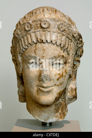 Marble head of Athena 27 B.C.–A.D. 68  Roman  Marble 24cm Italy Italian Stock Photo