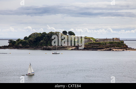 Drakes Island in Plymouth Sound, Devon, England Stock Photo