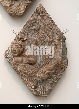 Flying Celestial Apsaras Feitian Tang dynasty (618–907) 7th century China Henan Province Earthenware 67.9 cm Chinese Stock Photo