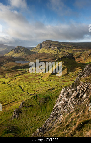 The Trotternish Ridge from the Quiraing, Skye Stock Photo