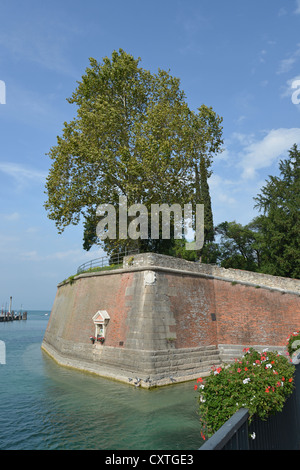 Fortress wall, Peschiera del Garda, Lake Garda, Verona Province, Veneto Region, Italy Stock Photo