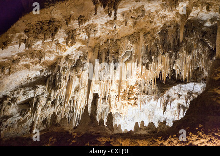 Carlsbad Caverns, New Mexico, cave interior landscape Stock Photo