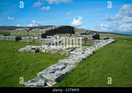 dh Cubbie Roos Castle WYRE ORKNEY Viking ruins norse castle archaeology vikings scotland Stock Photo