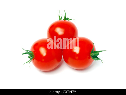 Fresh tomatoes isolated on white Stock Photo