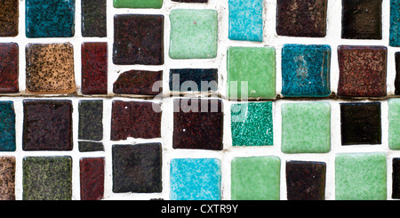 Multicolored ceramic tiles as a background image Stock Photo