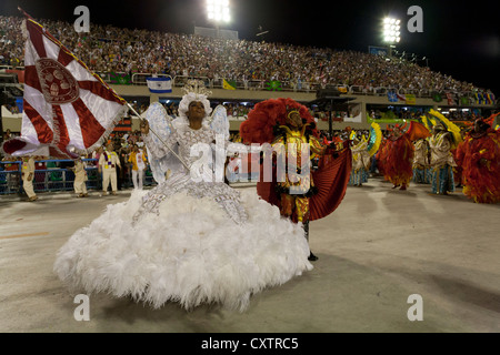 Mestre Sala and Porta Bandeira Carnival Rio de Janeiro Brazil Stock Photo