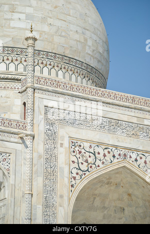Marble inlay work of the famous Taj Mahal Stock Photo