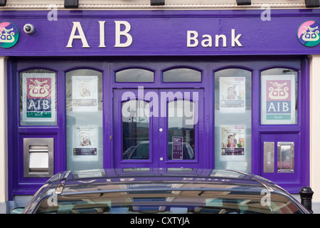 Cobh, County Cork, Republic of Ireland. Branch of AIB Bank. Stock Photo