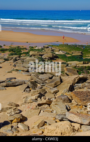 Azenhas do Mar, Praia das maças ( das maças Beach) , Lisbon district, Sintra coast, Portugal, Europe Stock Photo
