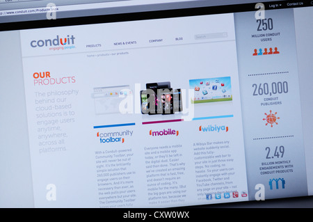 Conduit website - software platform Stock Photo