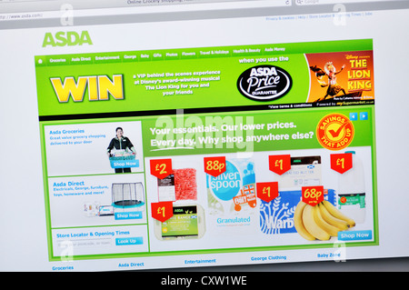 ASDA website - online supermarket shopping Stock Photo