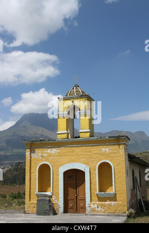 A Catholic church in the Northern Andes Mountains in Otavaloi, Ecuador Stock Photo